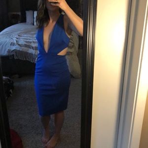 NWT Sexy blue deep cut dress